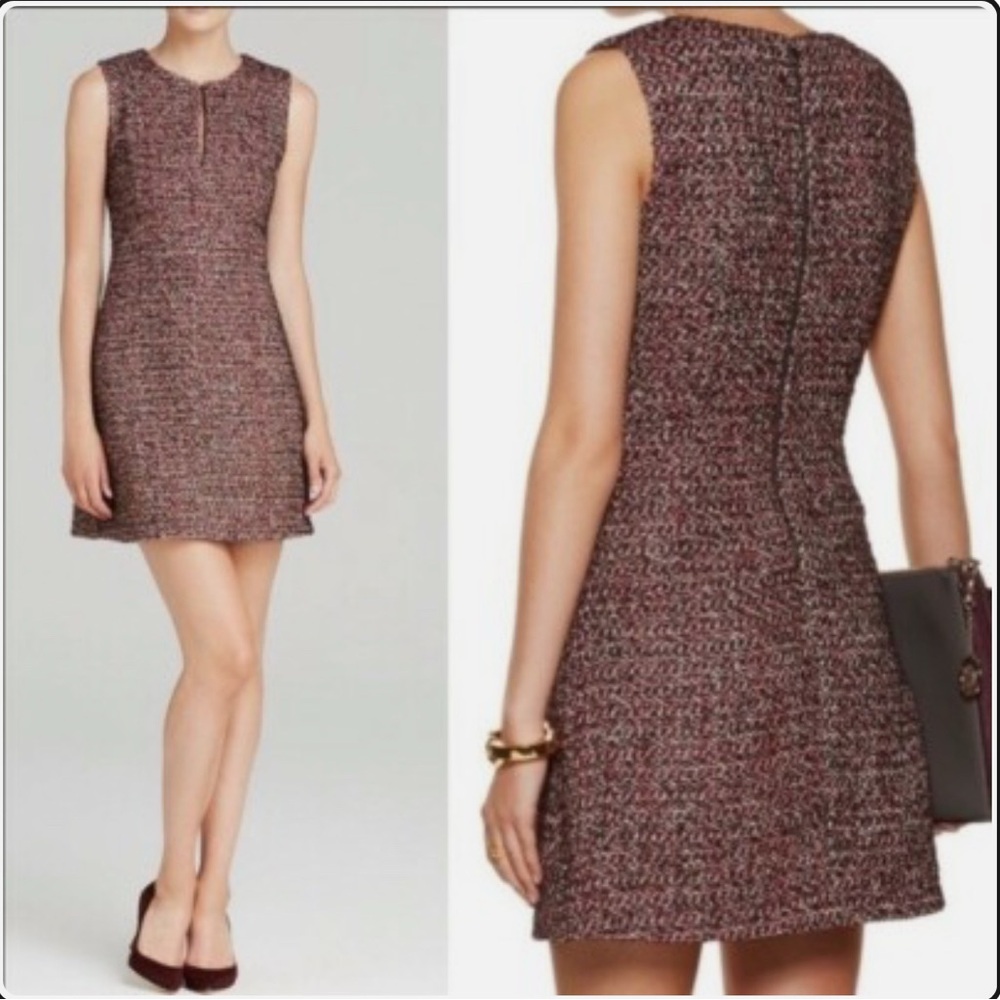 Diane Von Furstenberg Red Tweed Dress